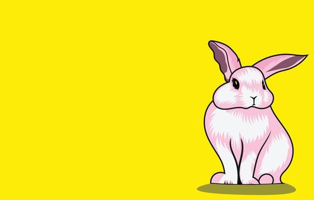 Vector cartoon rabbit.