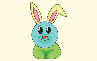 Vector cartoon rabbit.