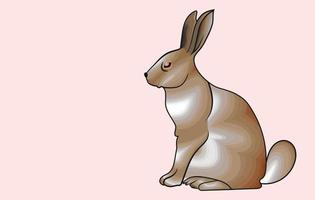 Vector cartoon rabbit.