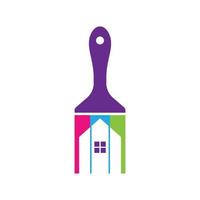 house paint logo icon vector illustration