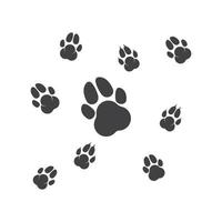 paw logo icon of pet vector