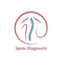 Spine diagnostics logo icon template vector illustration