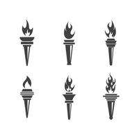 torch logo icon illustration vector design