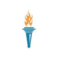 burning torch illustration vecto vector