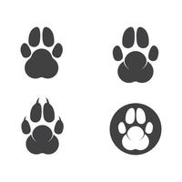 paw logo icon of pet vector