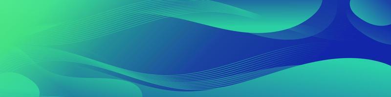 Abstract Green Fluid Wave Banner Template vector