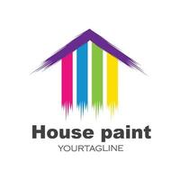 house paint logo icon vector illustration