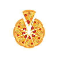 vector de ilustración de logotipo de icono de pizza