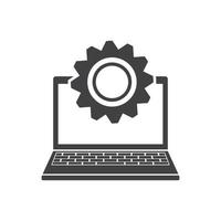 computer service and repair logo icon vector illustration