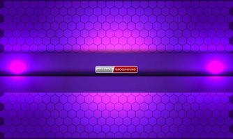 Abstract dark background with purple hexagons, technology, neon vector