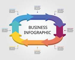 timeline arrow circle chart template for infographic for presentation for 8 element vector