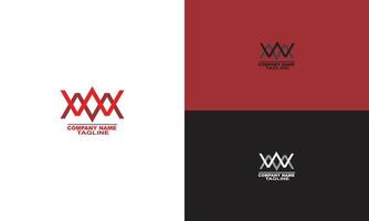 plantilla de vector de diseño de logotipo de mw o wm de letra de monograma abstracto