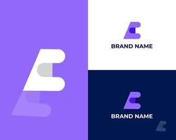 Modern Initial Letter F and E Linked Logo vector