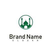 mosque islam muslim arabic logo vector