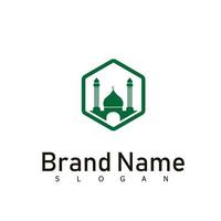 mosque islam muslim arabic logo vector