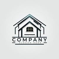 Minimalist modern Luxury Real Estate Home Logo Design vector