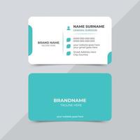 Business card design for medical doctor healthcare clinic vector front and back side view template