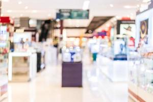 Abstract blurred image of cosmetics department in the mall photo