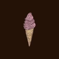 diseño de ilustraciones de ilustración de sabor de helado vector