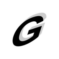 letra g negrita ilustración diseño de logotipo creativo vector