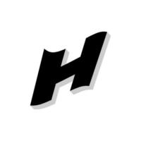 letter h unique illustration logo design vector