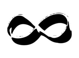 A simple image of the infinity sign in sketch style. vector