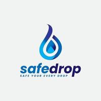 Safe Mineral Drinking Water Drops Logo vector