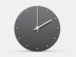 Simple clock gray Two o 'clock 2 Modern Minimal Clock. 3D illustration photo