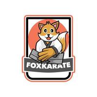 Fox karate mascot vector