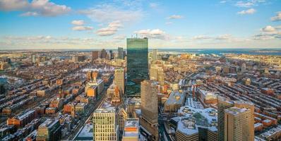 el centro de la ciudad de boston paisaje urbano de massachusetts en estados unidos foto