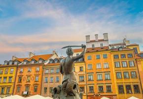 Old town in Warsaw, cityscape of Poland photo