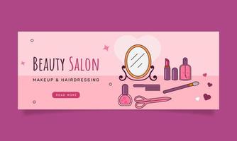 Flat beauty salon social media cover template. - Vector. vector