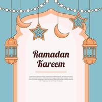 flat ramadan celebration banner. - Vector. vector