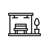 icono de parada de autobús para el diseño de su sitio web, logotipo, aplicación, ui. vector