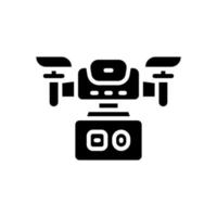 icono de drone de cámara para su sitio web, móvil, presentación y diseño de logotipo. vector