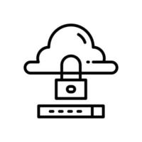 cloud privacy icon for your website, mobile, presentation, and logo design. vector