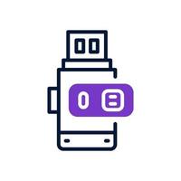 icono de pendrive para su sitio web, móvil, presentación y diseño de logotipo. vector