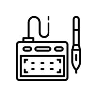 icono de tableta de dibujo para su sitio web, móvil, presentación y diseño de logotipo. vector