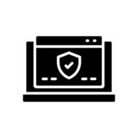 icono de seguridad cibernética para su sitio web, móvil, presentación y diseño de logotipo. vector