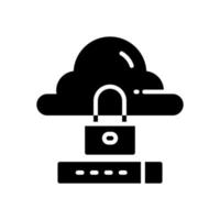 cloud privacy icon for your website, mobile, presentation, and logo design. vector