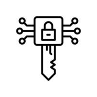 digital key icon for your website, mobile, presentation, and logo design. vector