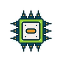 icono de cpu para su sitio web, móvil, presentación y diseño de logotipo. vector