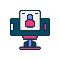 icono de vlogging para su sitio web, móvil, presentación y diseño de logotipo. vector