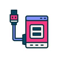 external hard drive icon for your website, mobile, presentation, and logo design. vector