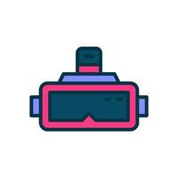 icono de gafas vr para su sitio web, móvil, presentación y diseño de logotipo. vector