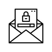 email lock icon for your website, mobile, presentation, and logo design. vector