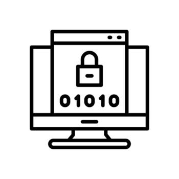 binary code icon for your website, mobile, presentation, and logo design. vector