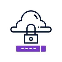 cloud privacy icon for your website, mobile, presentation, and logo design. vector