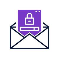 email lock icon for your website, mobile, presentation, and logo design. vector
