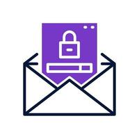 email lock icon for your website, mobile, presentation, and logo design. vector